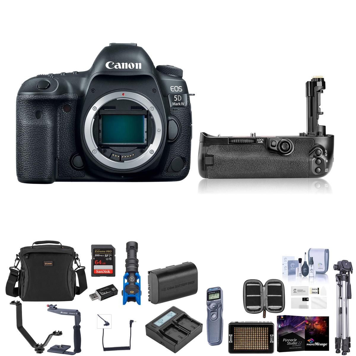 

Canon EOS 5D Mark IV DSLR Body with Canon Log with Pro Accessory Bundle