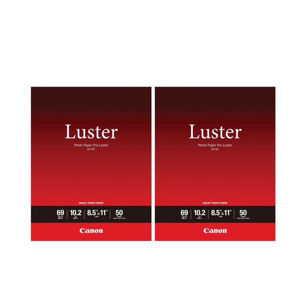 Image of Canon 2 Pack LU-101 Pro Luster Photo Paper (8.5x11&quot;)