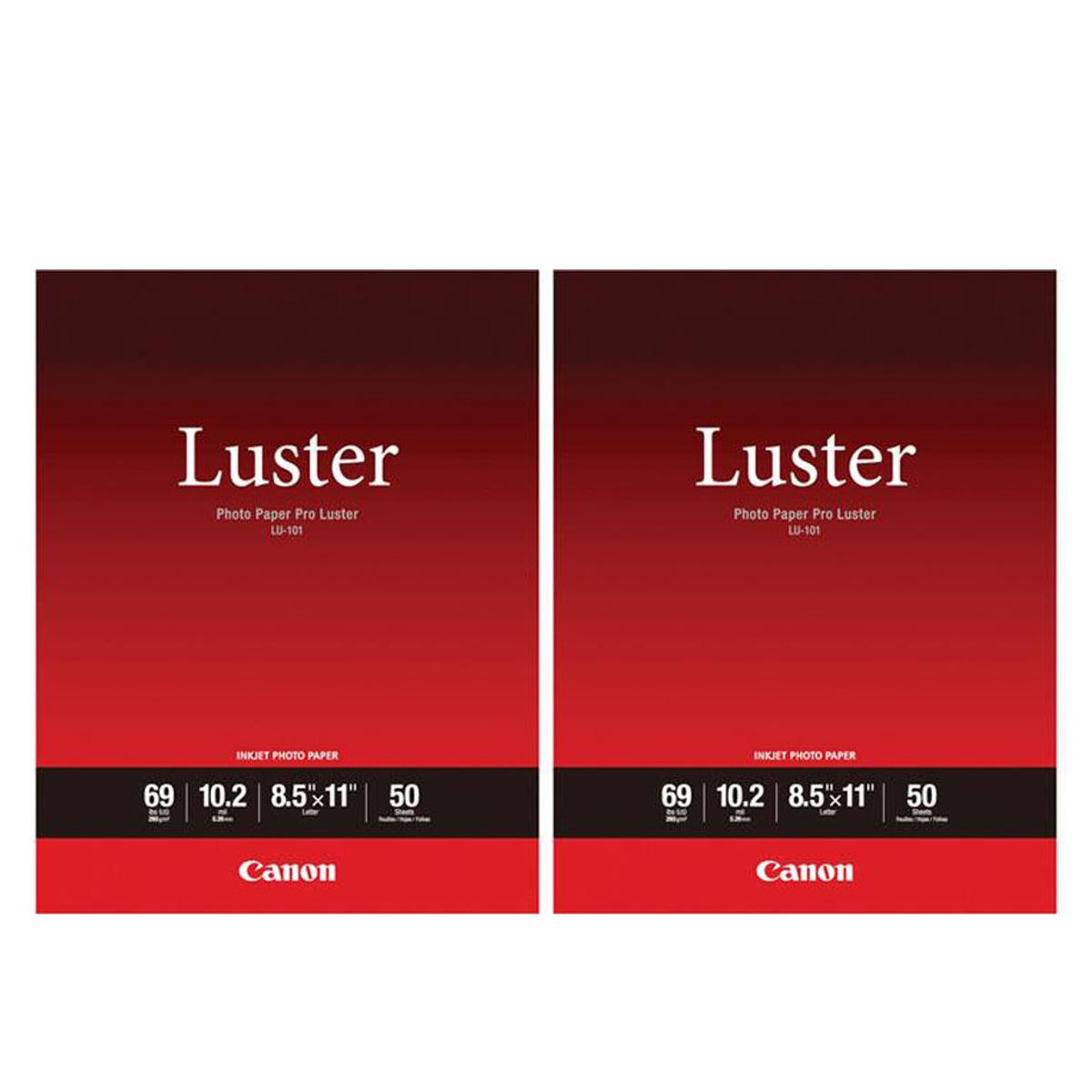 

Canon 2 Pack LU-101 Pro Luster Photo Paper (8.5x11"), 50 Sheets