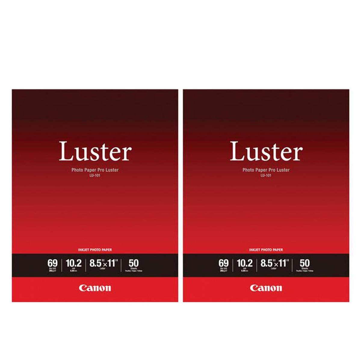 Image of Canon 2 Pack LU-101 Pro Luster Photo Paper (8.5x11&quot;)