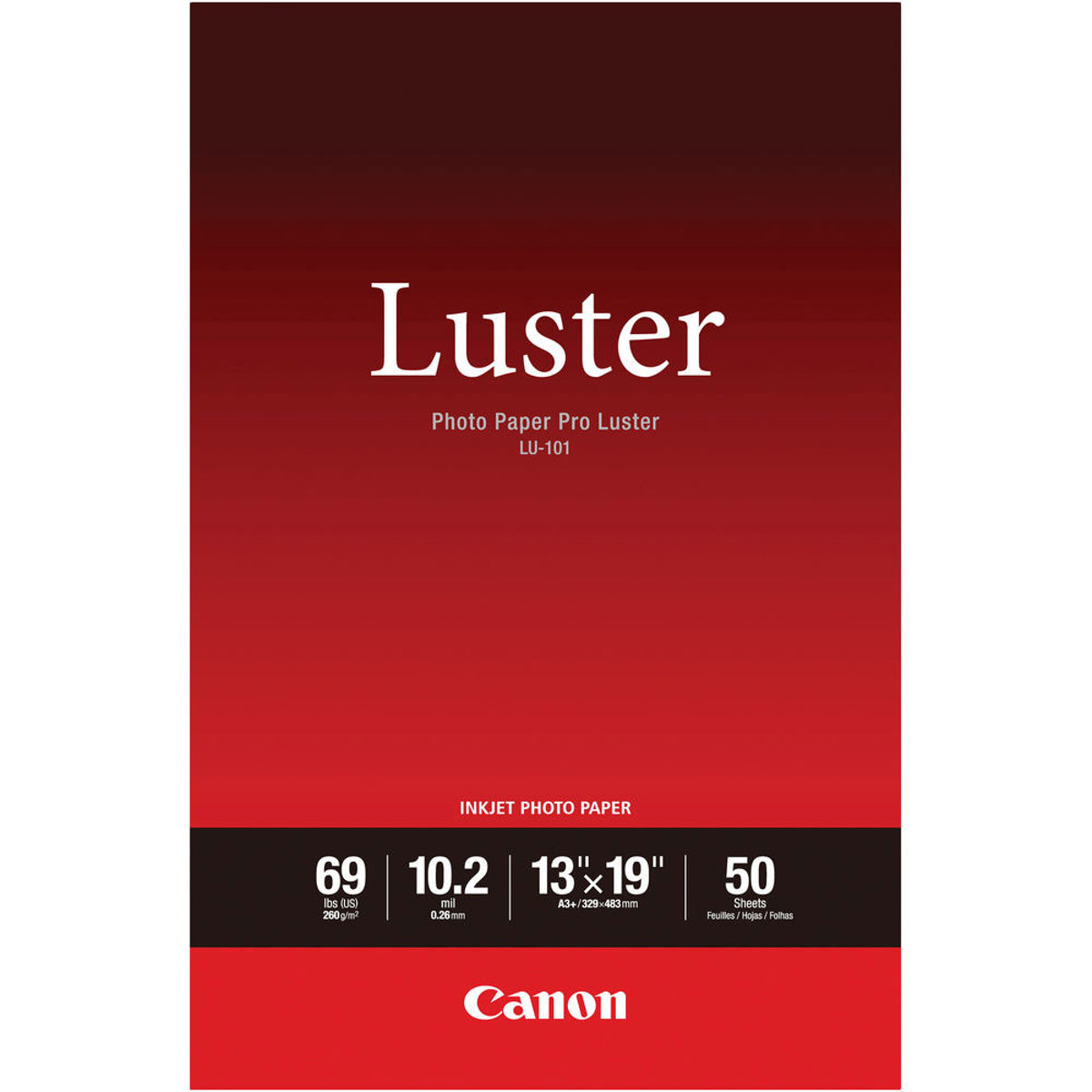 Photos - Office Paper Canon LU-101 Pro Luster Photo Paper , 50 Sheets 6211B005 (13x19")