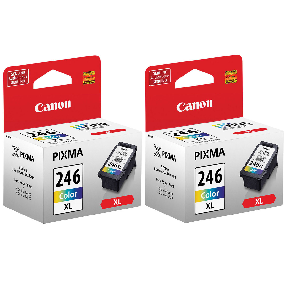 

Canon 2x CL-246 XL High Capacity Color Ink Cartridge for Select PIXMA Printers