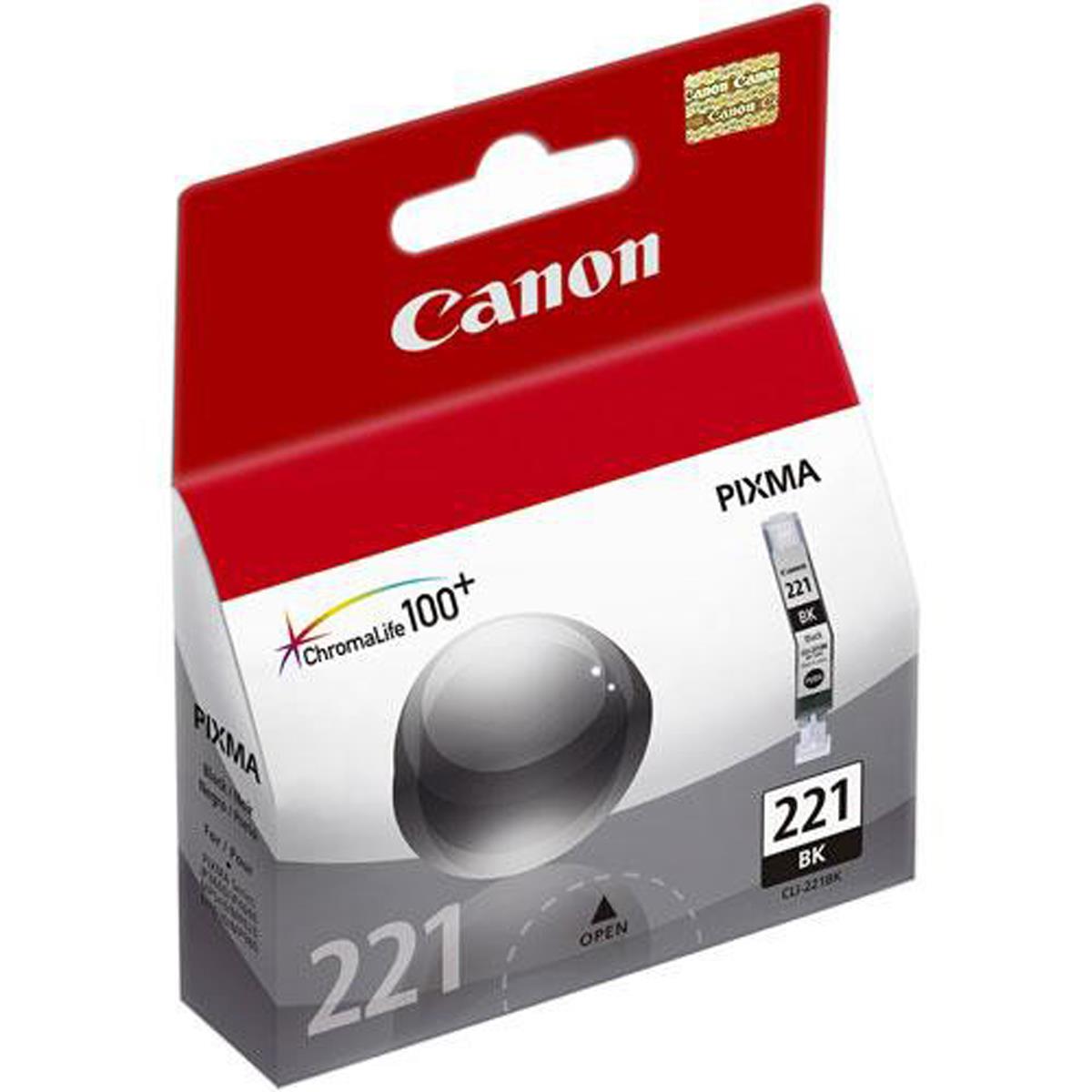 Image of Canon CLI-221BK Black Ink Tank for Select PIXMA iP
