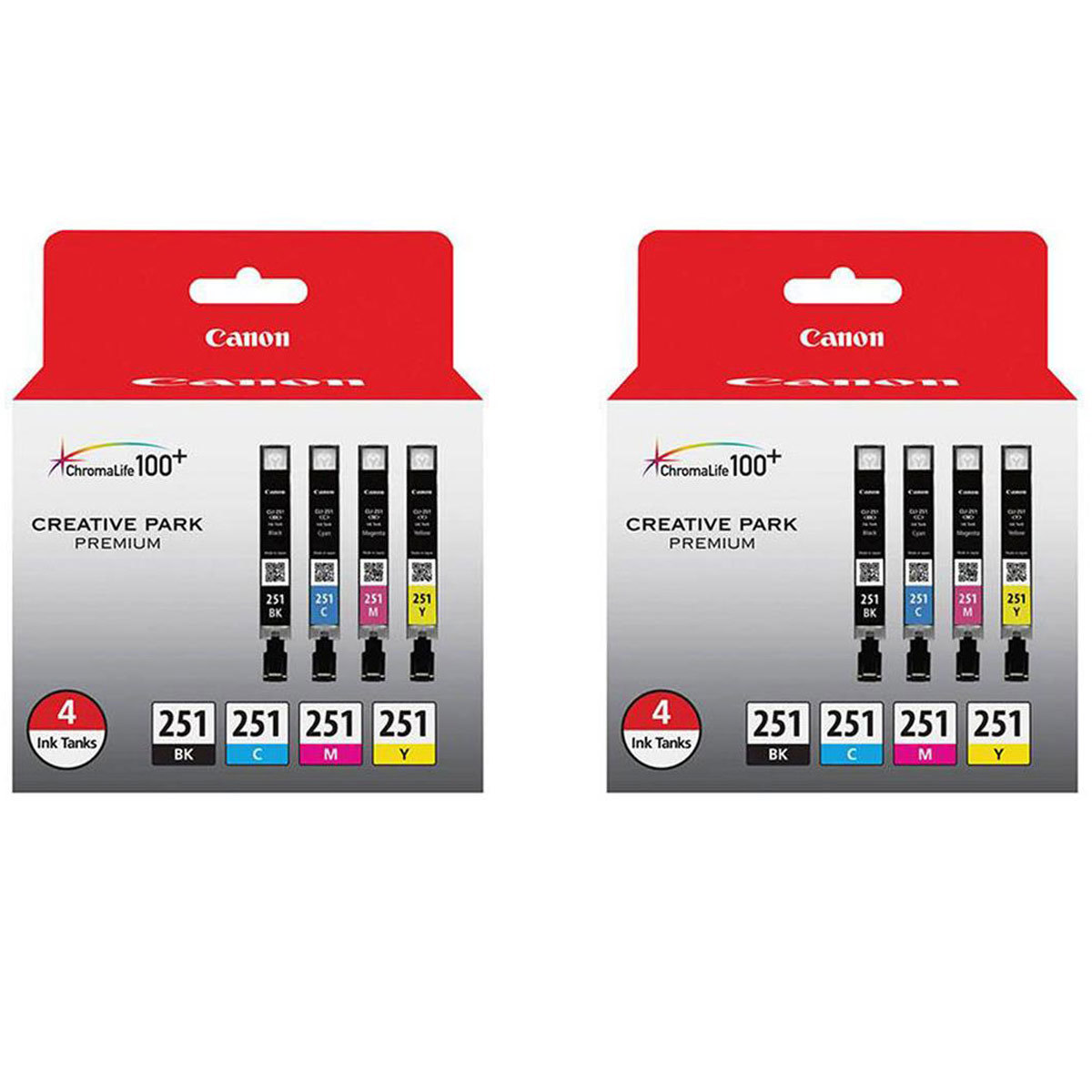 

Canon CLI-251 4-Color Ink Combo Pack for Select PIXMA Printers, 2-Pack