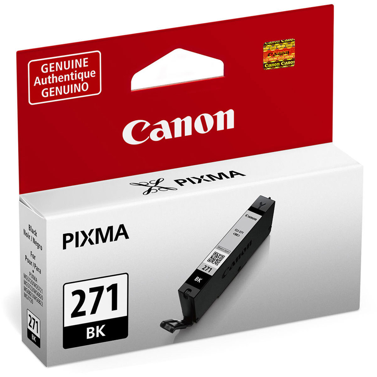 

Canon CLI-271 Black Ink Tank for Select PIXMA MG, TS Series Printers - 6.5ml