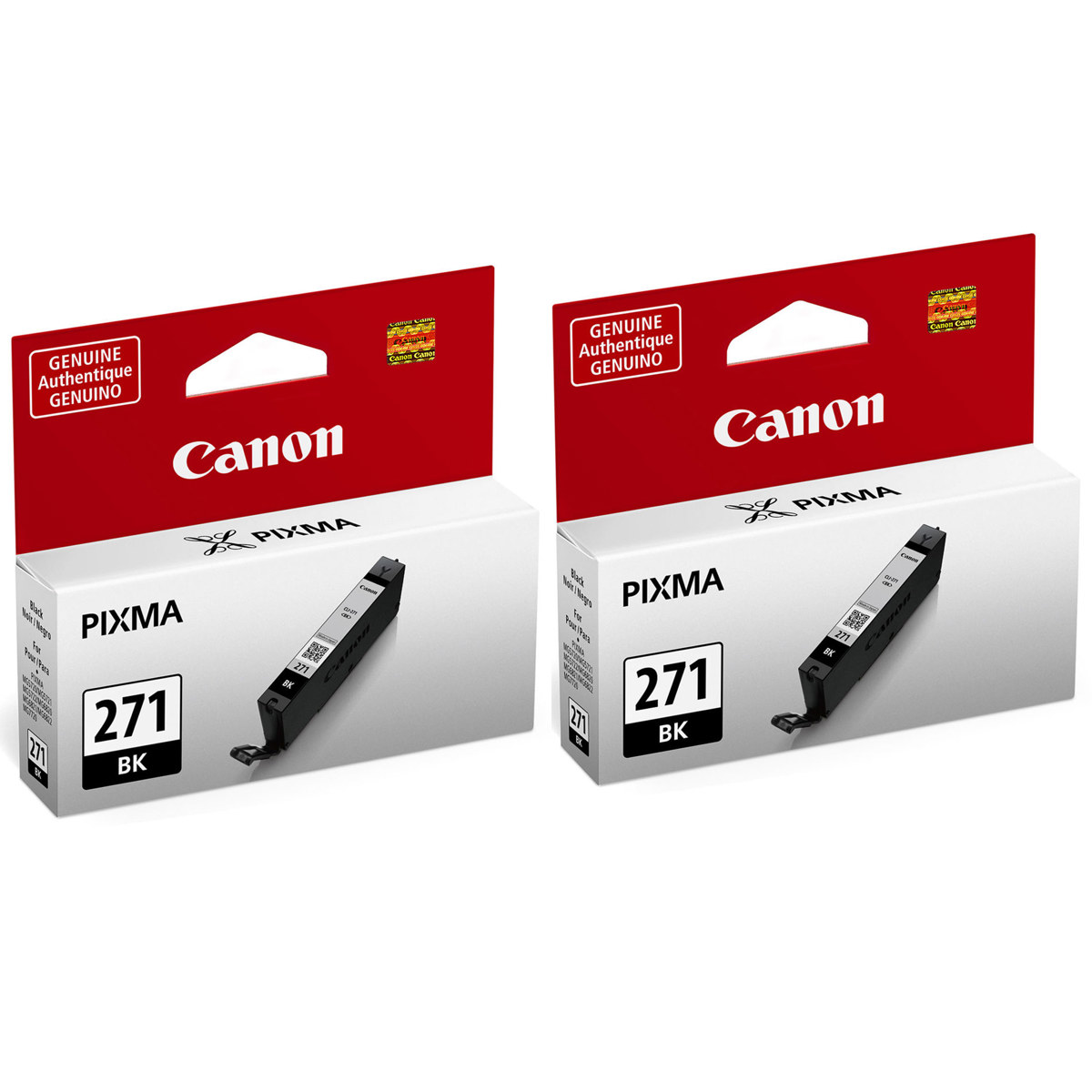

Canon CLI-271 6.5ml Black Ink Tank for Select PIXMA Printers, 2-Pack