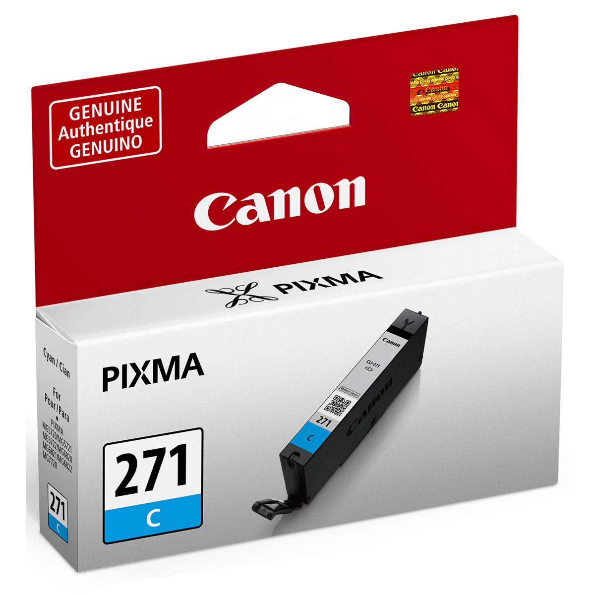 

Canon CLI-271 Cyan Ink Tank for Select PIXMA MG, TS Series Printers - 6.5ml
