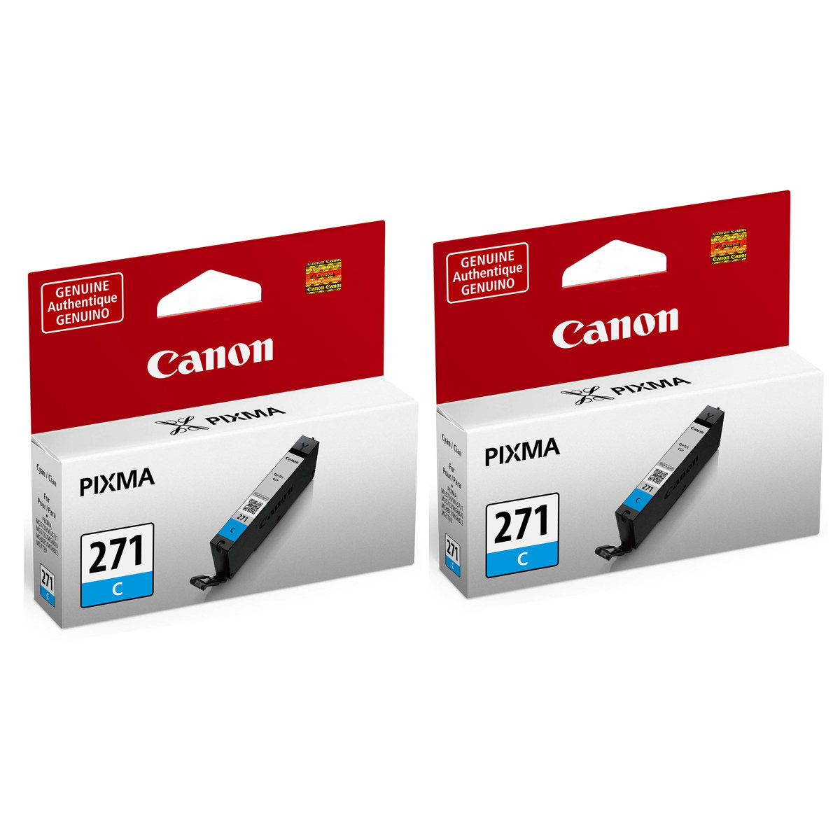 

Canon CLI-271 6.5ml Cyan Ink Tank for Select PIXMA Printers, 2-Pack