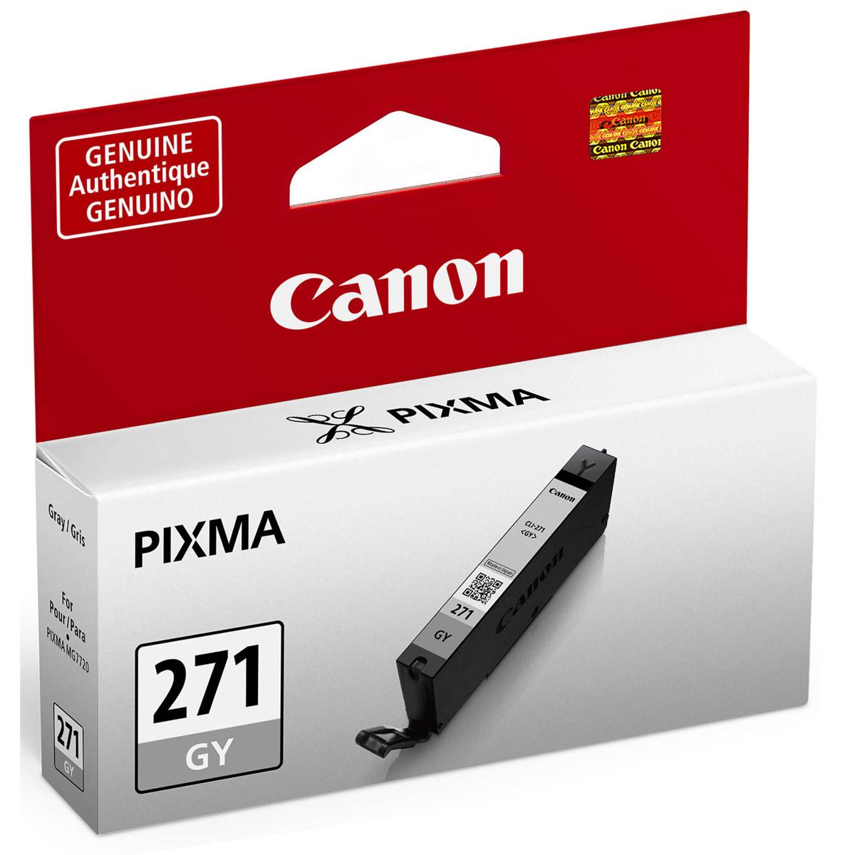 

Canon CLI-271 Gray Ink Tank for PIXMA MG7720, TS8020, TS9020 Printers - 6.5ml