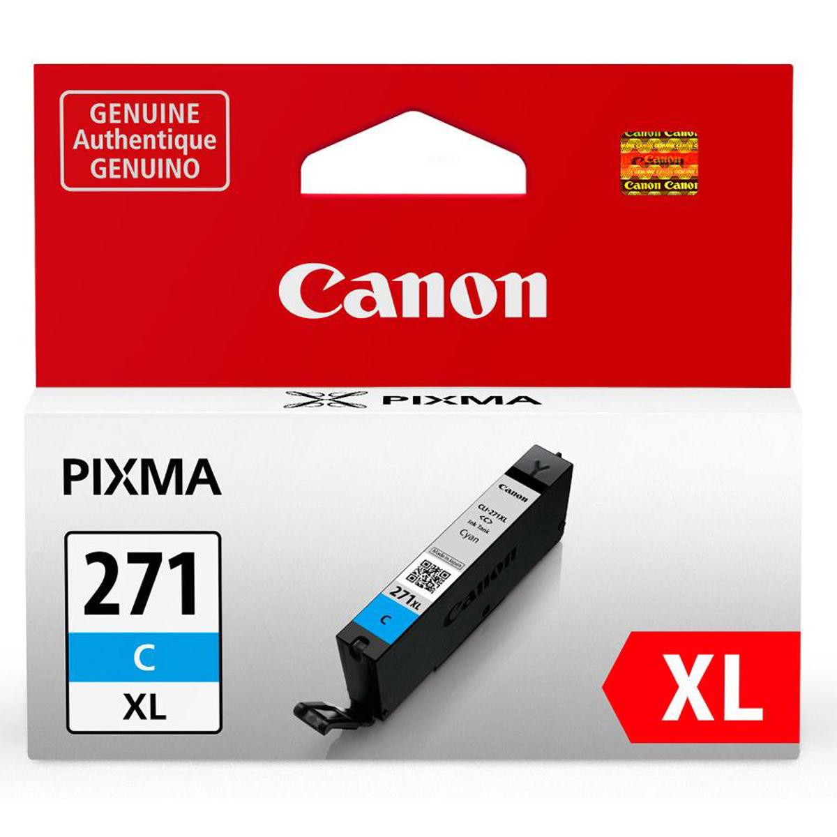 

Canon CLI-271 XL Cyan Ink Tank for Select PIXMA MG, TS Series Printers - 10.8ml