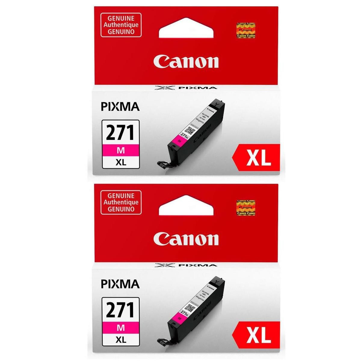 

Canon 2 Pack CLI-271 XL Magenta Ink Tank for Select PIXMA Printers - 10.8ml