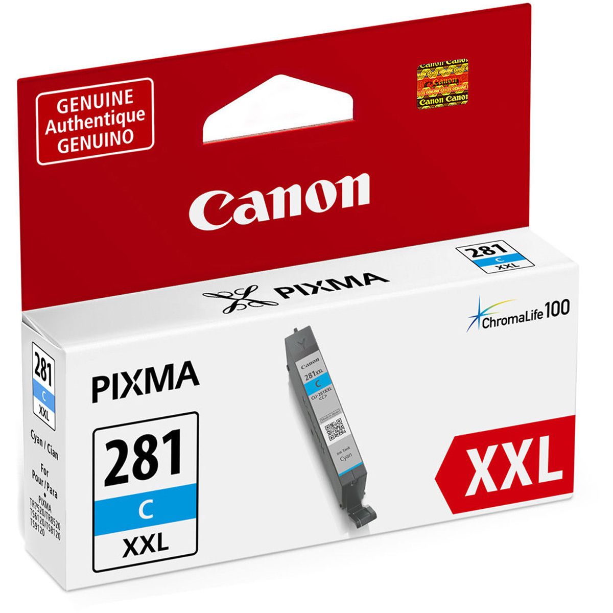 

Canon CLI-281 XXL Cyan Ink Tank for Select PIXMA TR, TS Series Printers - 11.7ml