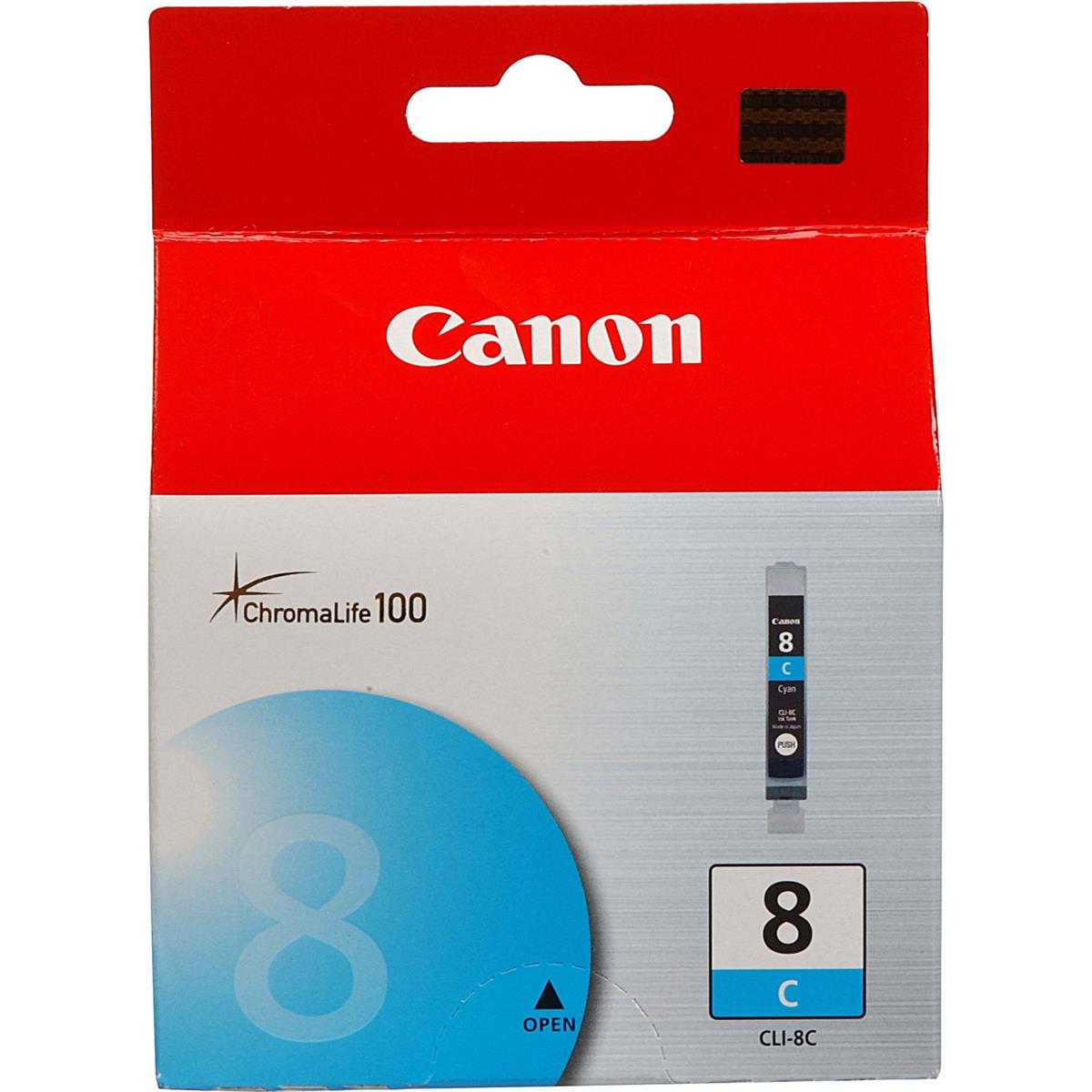 Image of Canon CLI-8C Cyan Ink Cartridge for Select PIXMA iP