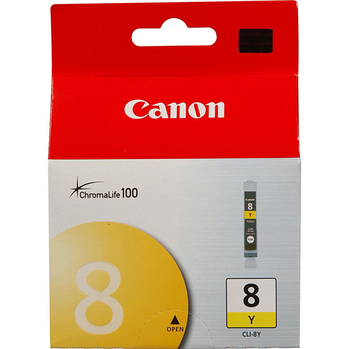 Image of Canon CLI-8Y Yellow Ink Cartridge for Select PIXMA iP