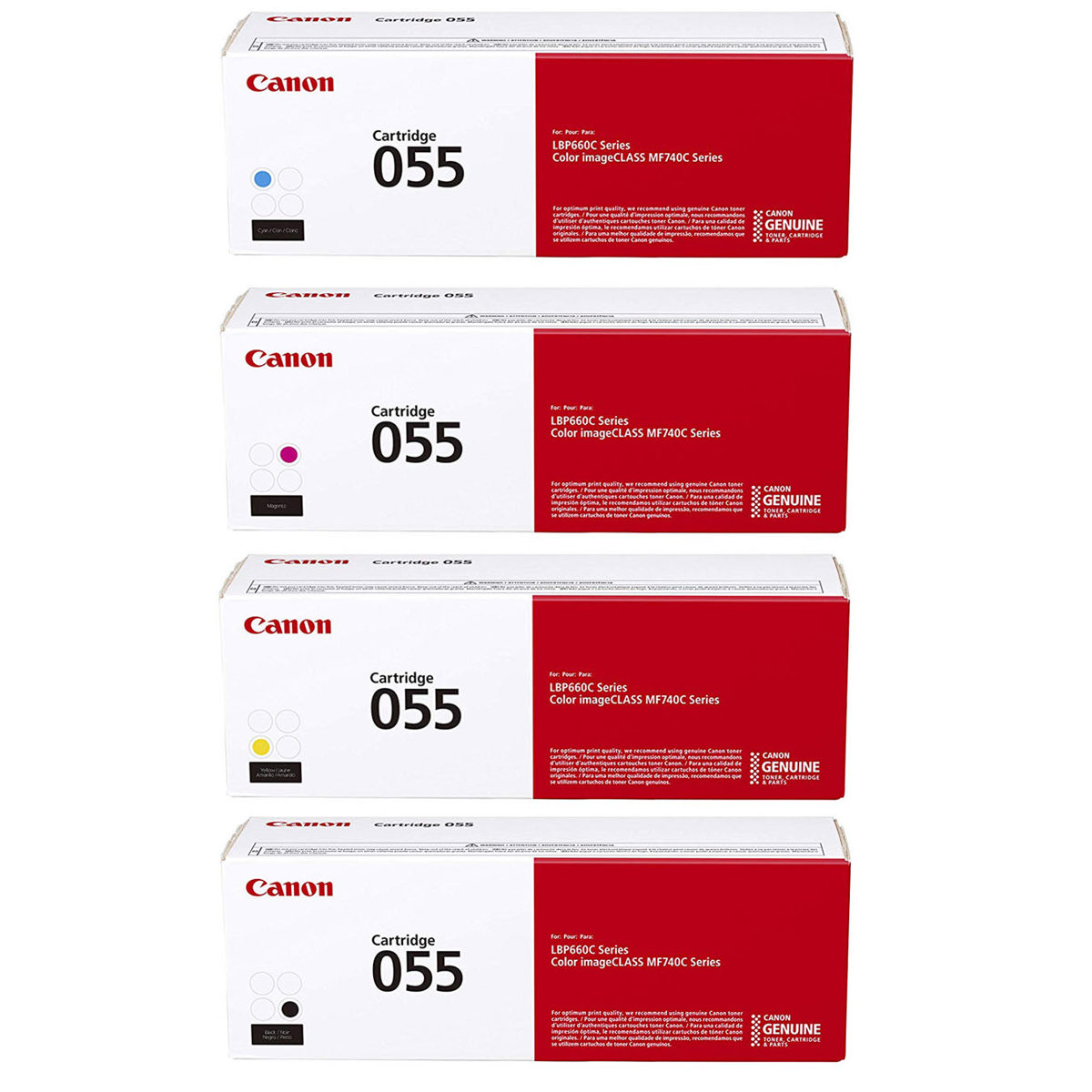 

Canon CRG 055 Standard Toner Cartridge f/MF743, MF741 Black/Cyan/Magenta/Yellow