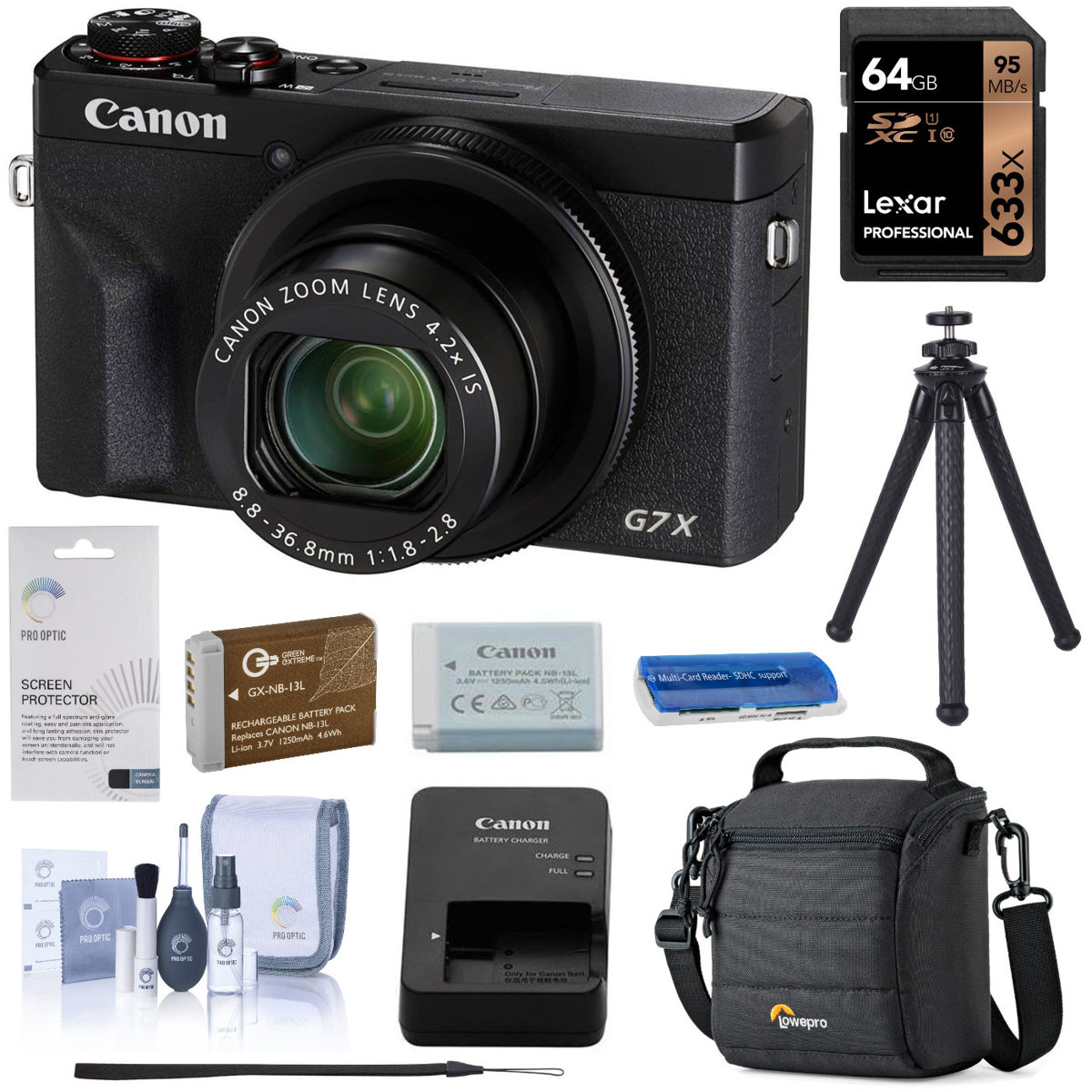 

Canon PowerShot G7 X Mark III Point and Shoot Camera Black w/Essentials Kit