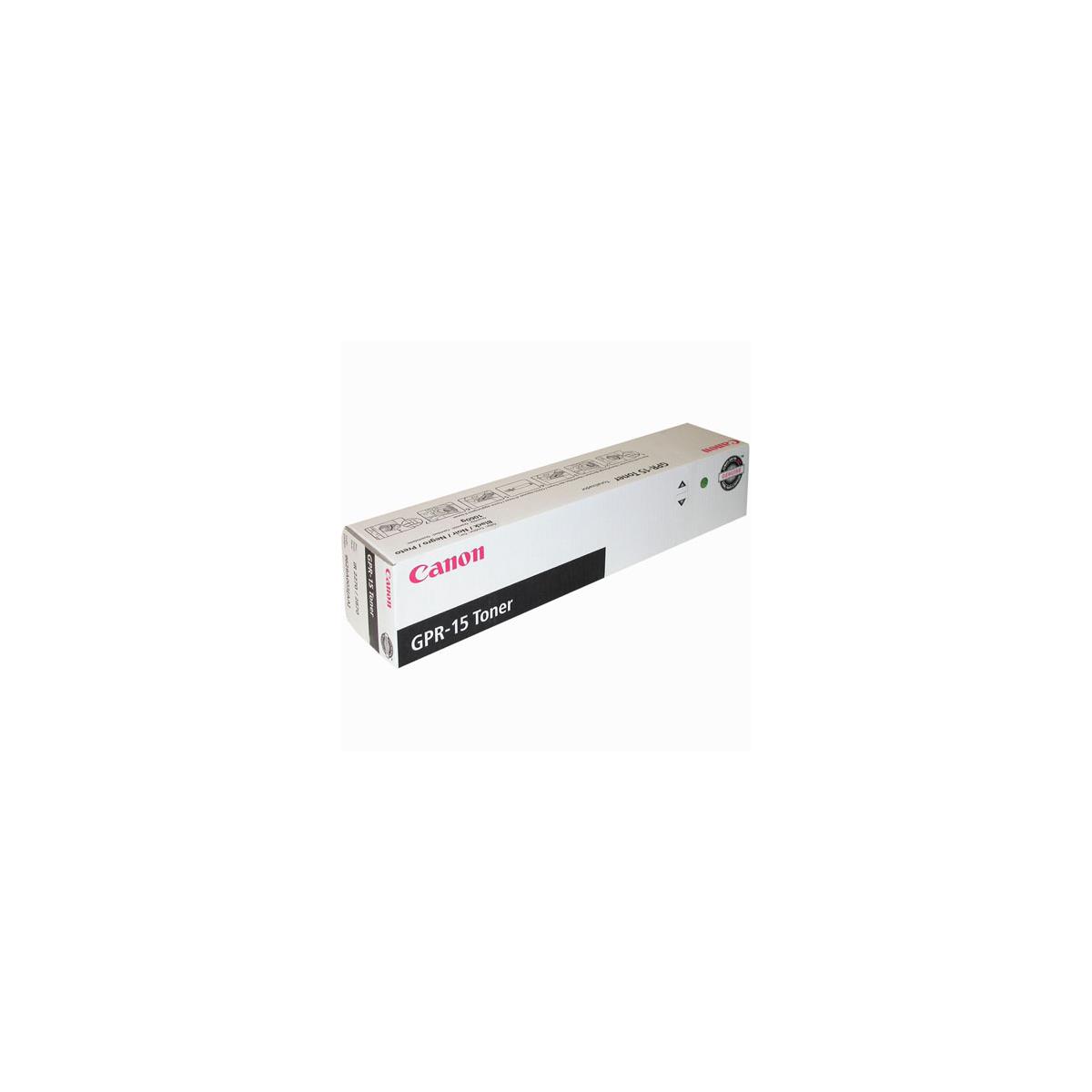 Canon GPR-15 Black Laser Toner Cartridge This genuine Canon GPR-15 black laser toner cartridge is designed for the Canon ImageRUNNER 2230 / 2270 / 2830 / 2870 / 3025 / 3030 laser toner copiers, and has an average yield capacity of 21,000 pages