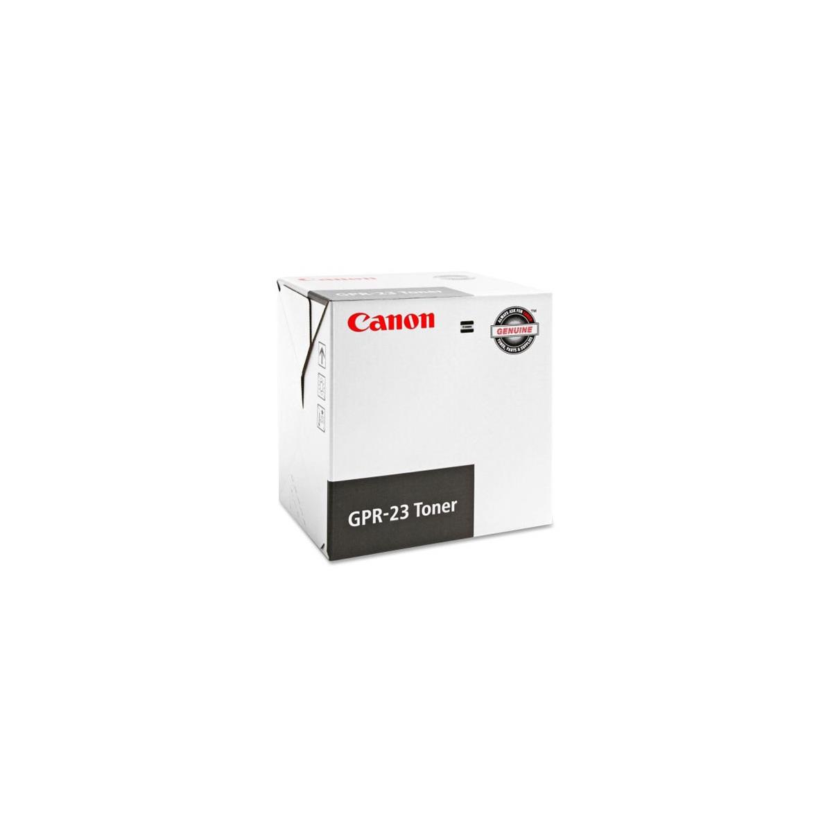 Canon GPR-23 Black Laser Toner Cartridge This genuine Canon 0452B003AA (Canon GPR-23) black laser toner cartridge is designed for the Canon imageRUNNER C2880 and C3380 laser toner copiers. It has a 24,000 page yield.