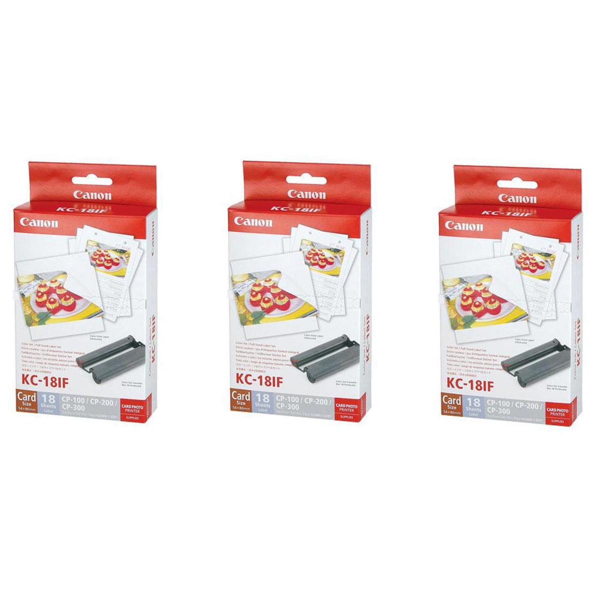 

Canon 3 Pack KC-18IF Color Ink/Label Set