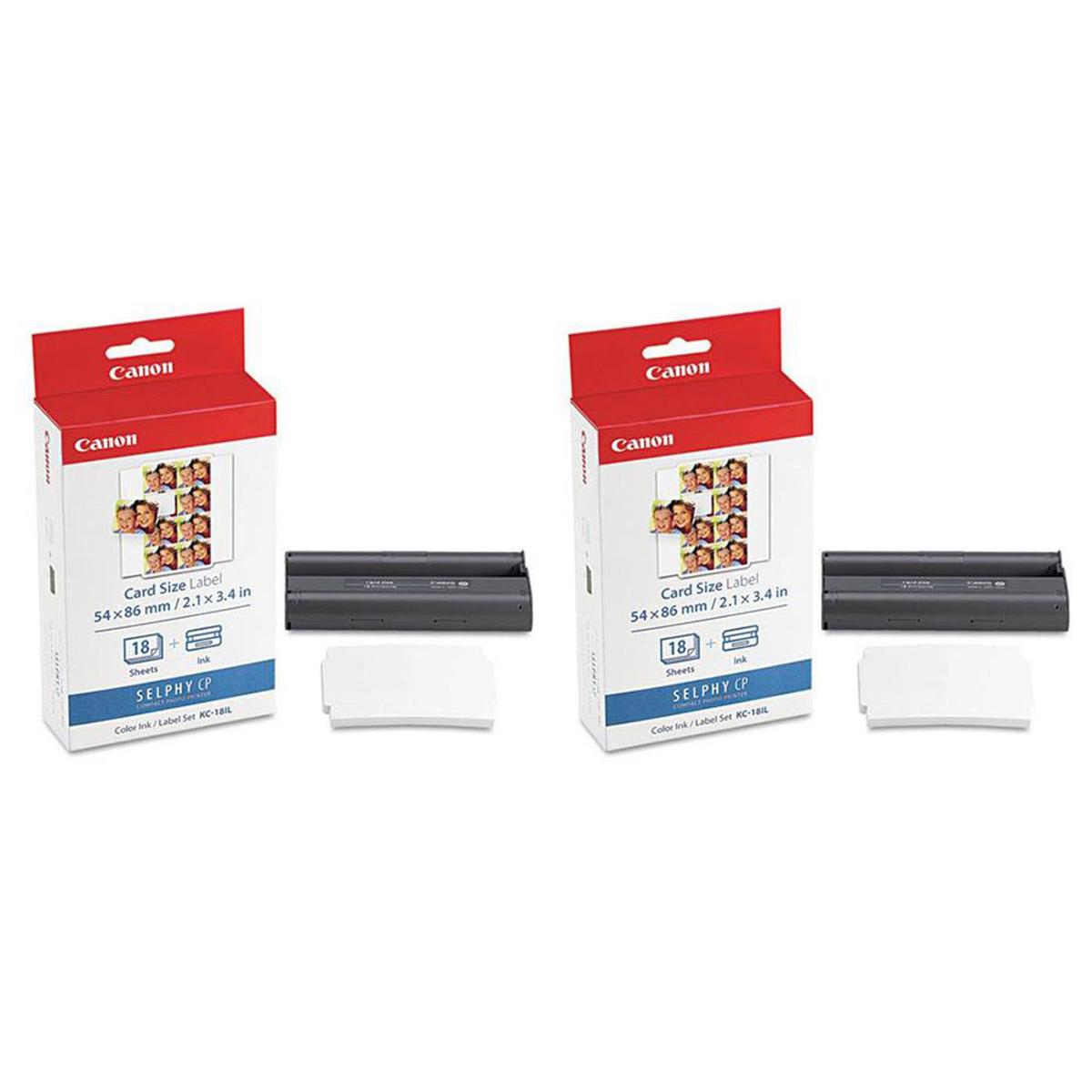 

Canon 2 Pack KC-18IL Color Ink Cartridge and Mini Label Set