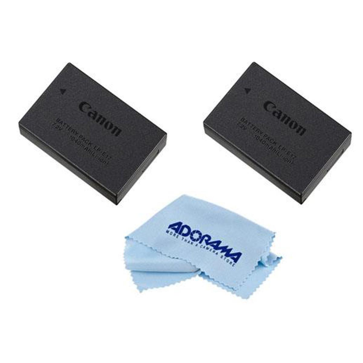 

Canon 2X LP-E17 Lithium-Ion Battery Pack, with Cleaning Cloth