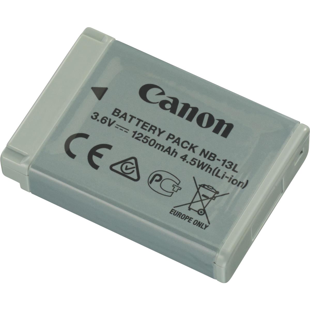 Image of Canon NB-13L 3.6V 1250mAh Lithium-Ion Battery Pack for PowerShot G7 X Cameras