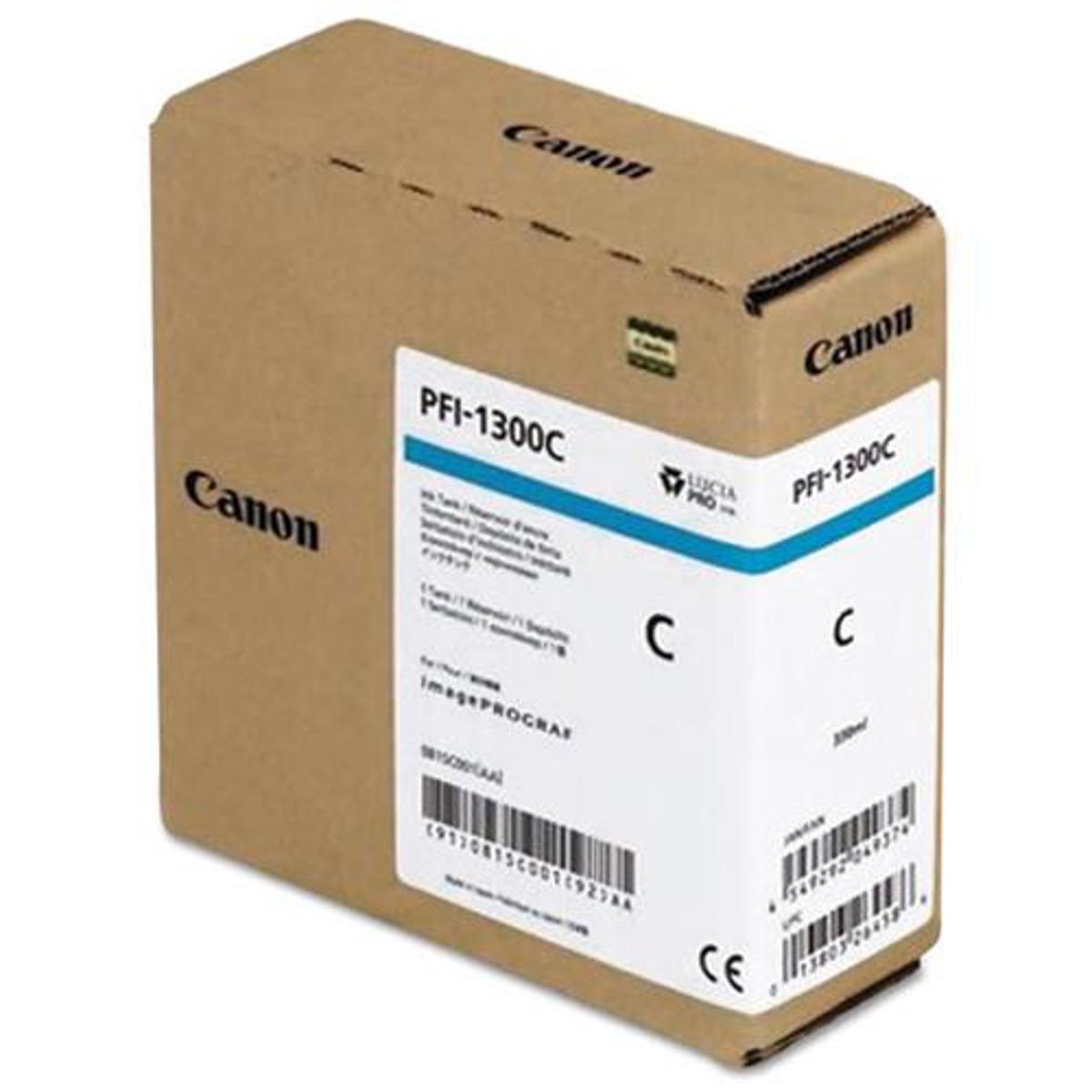 

Canon PFI-1300 330ml Cyan Pigment Ink Tank for imagePROGRAF PRO Series Printers