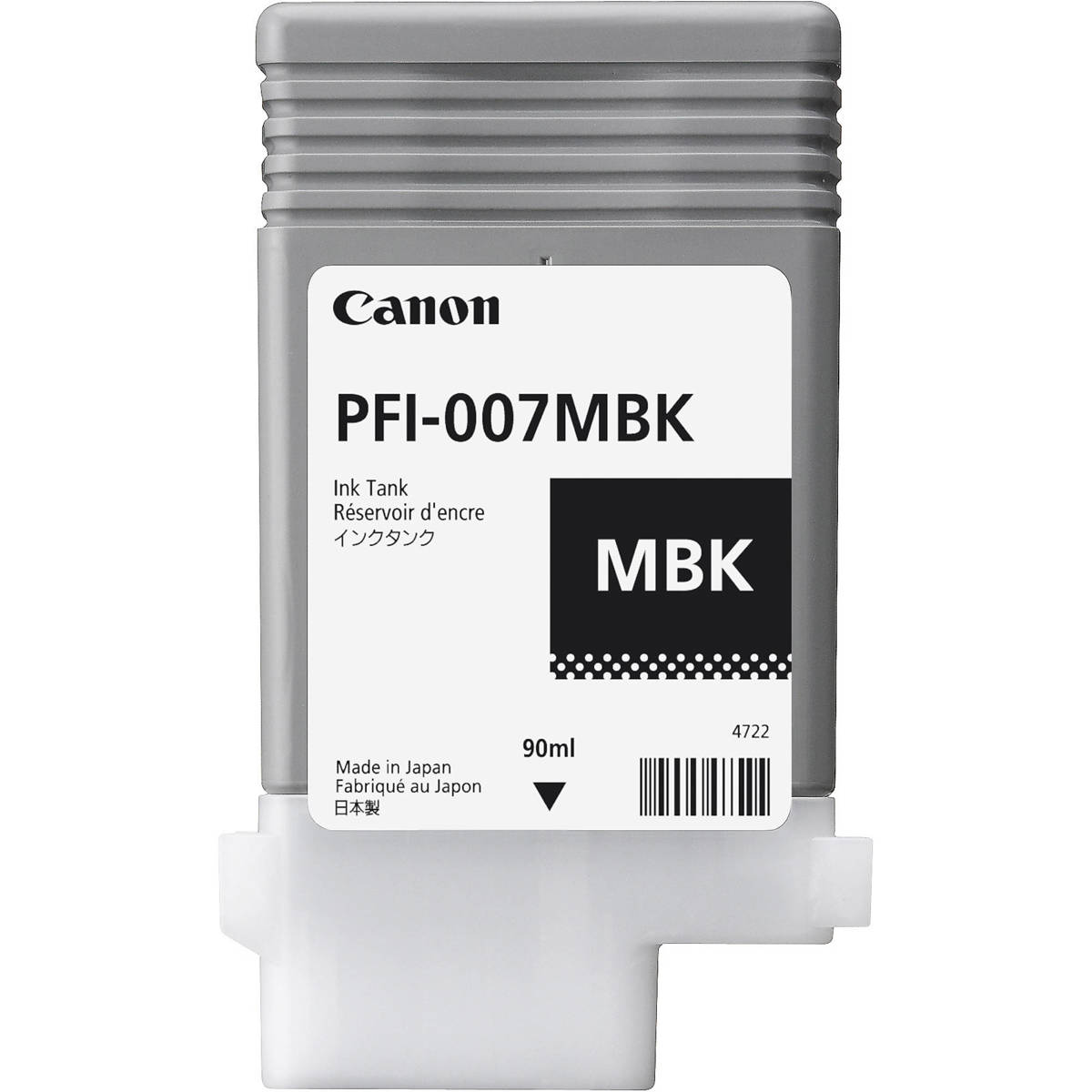 

Canon PFI-007 90ml Pigment Ink Tank, Matte Black