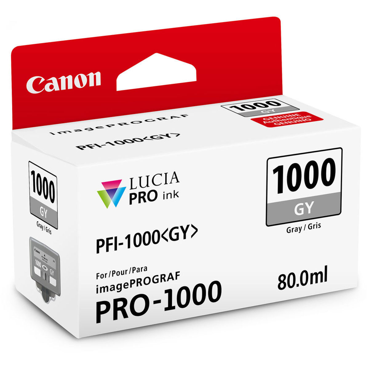 

Canon PFI-1000GY Gray LUCIA PRO ink for imagePROGRAF PRO-1000