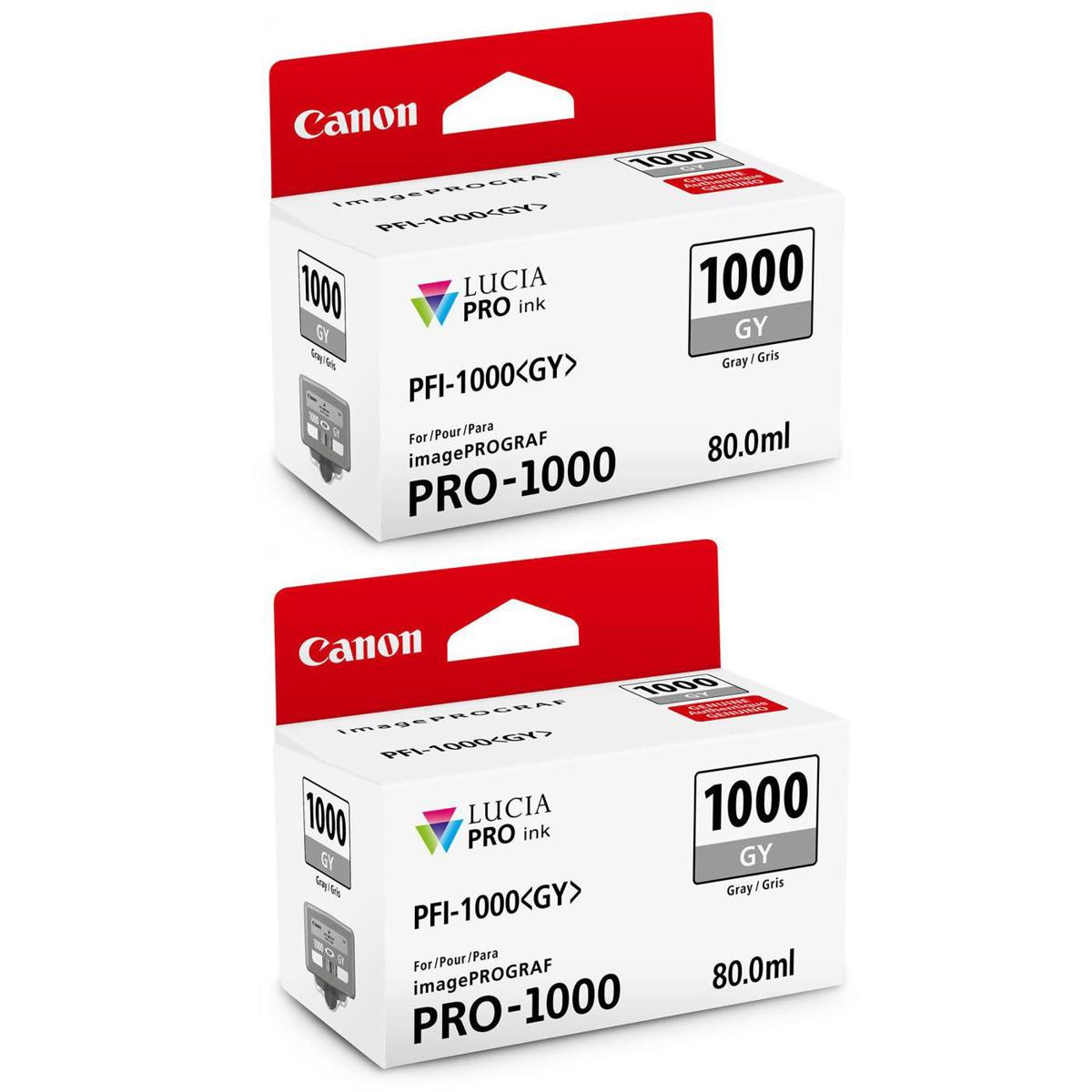 

Canon 2 Pack PFI-1000GY Gray LUCIA PRO ink for imagePROGRAF PRO-1000