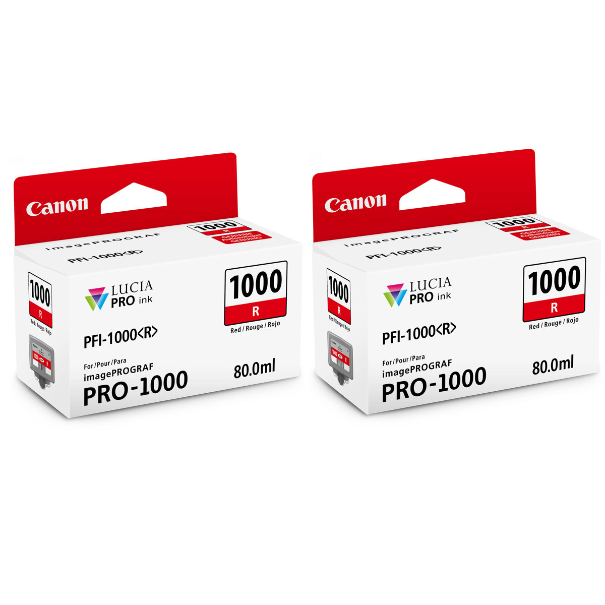 

Canon 2 Pack PFI-1000R Red LUCIA PRO ink for imagePROGRAF PRO-1000