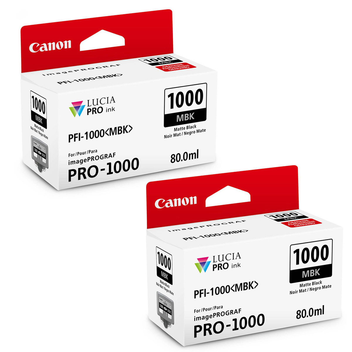 

Canon 2 Pack PFI-1000 MBK Matte Black LUCIA PRO ink for imagePROGRAF PRO-1000