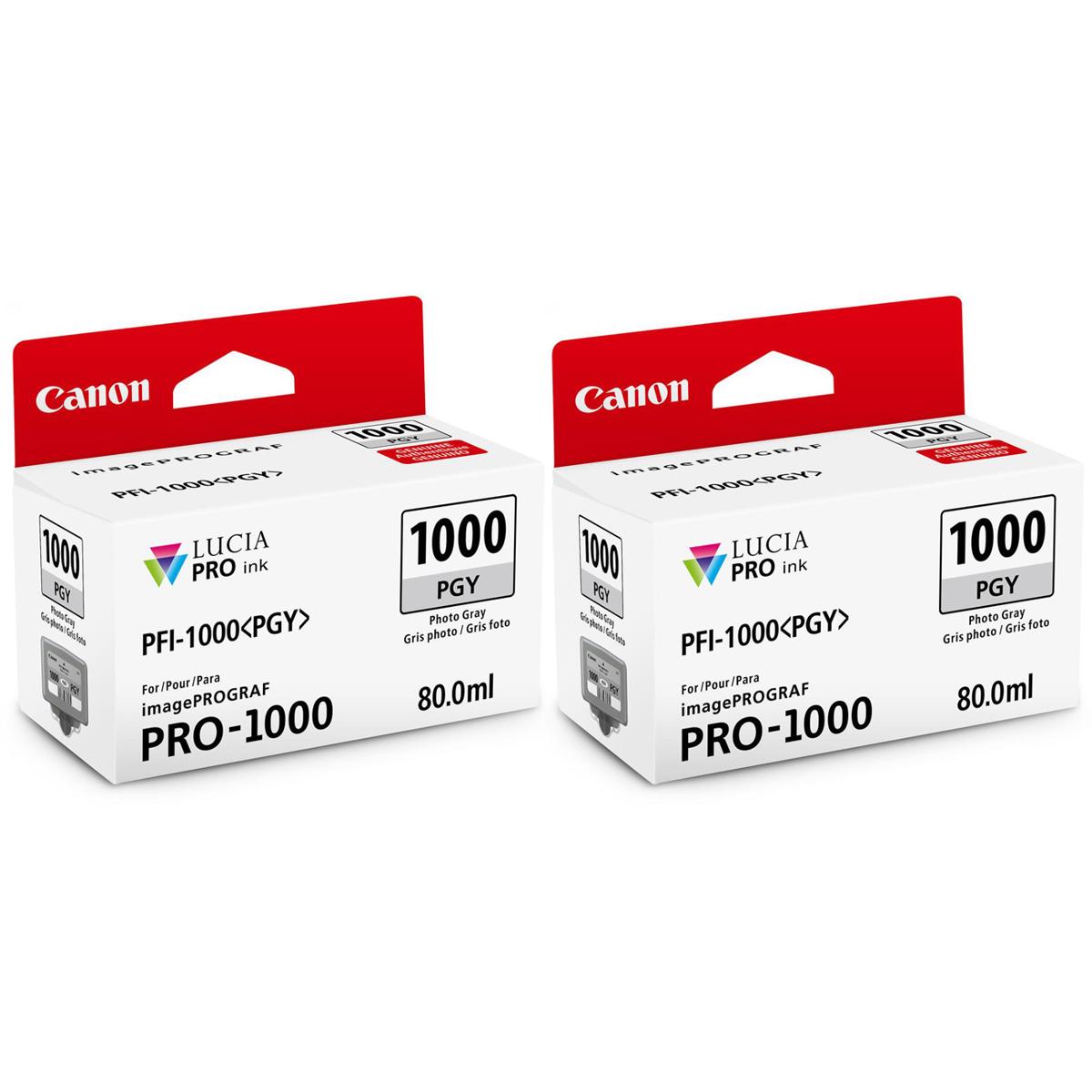 Photos - Ink & Toner Cartridge Canon 2 Pack PFI-1000PG Photo Gray LUCIA PRO ink for imagePROGRAF PRO-1000 