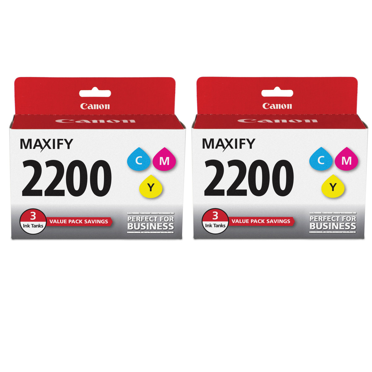 

Canon PGI-2200 Cyan/Magenta/Yellow Ink Cartridges for MAXIFY Printers, 3 Pack