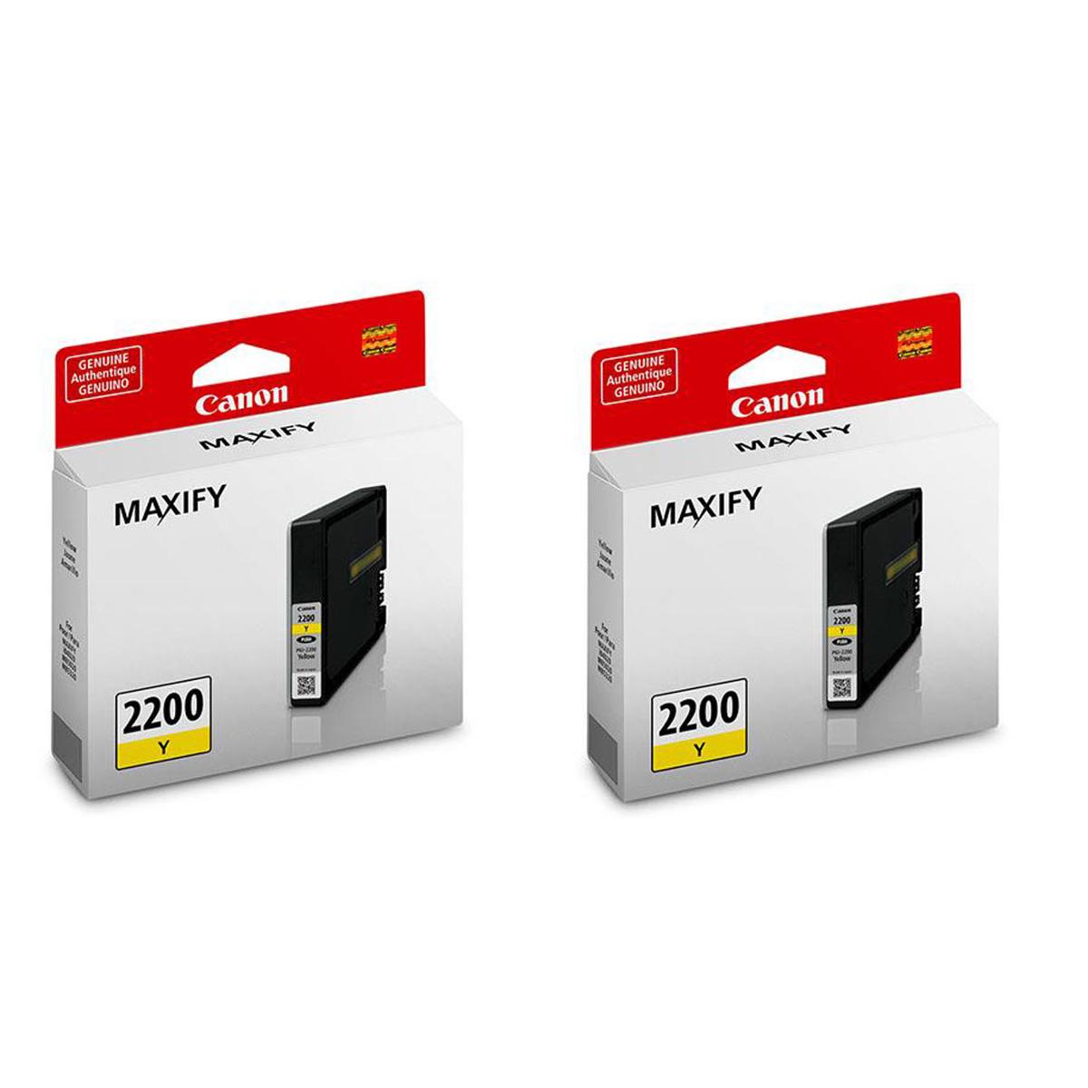 

Canon 2 Pack PGI-2200 Yellow Pigment Ink Tank for Select MAXIFY Series Printers