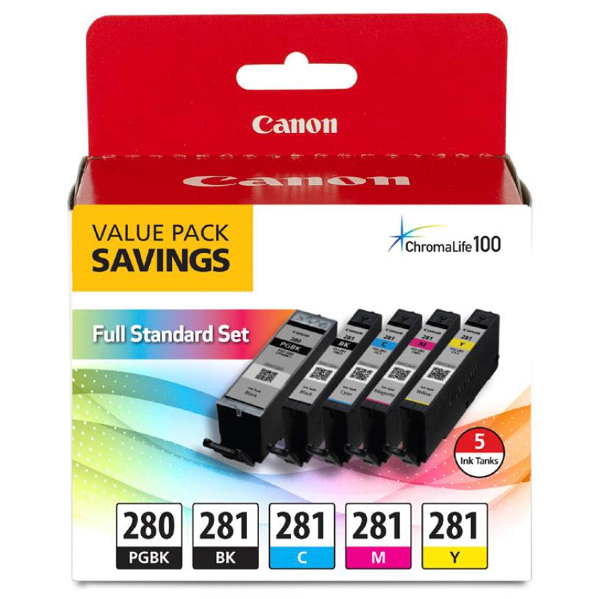 

Canon PGI-280/CLI-281 5 Color Ink Pack for Select PIXMA Printers
