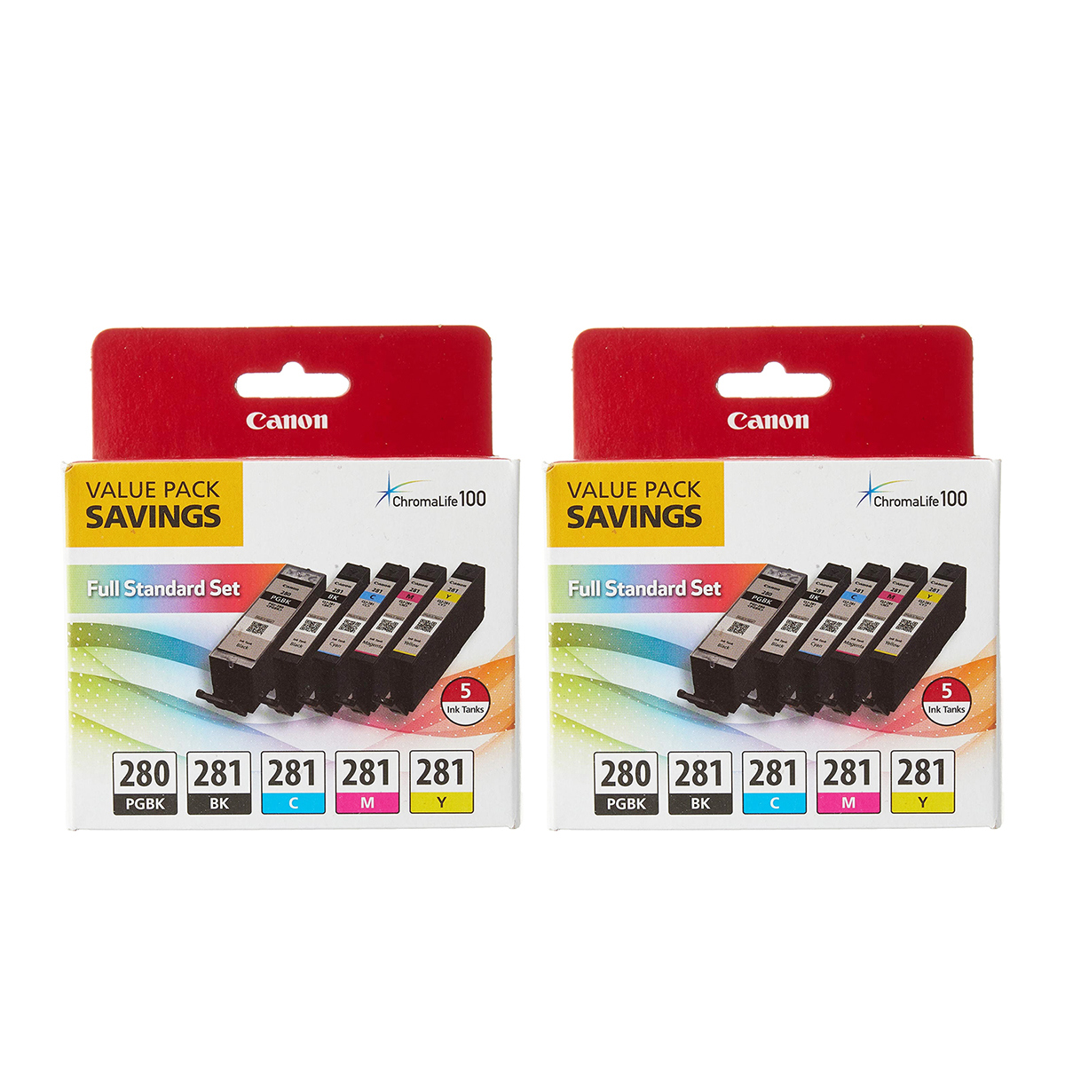 Photos - Ink & Toner Cartridge Canon 2 Pack PGI-280/CLI-281 5 Color Ink Pack for Select PIXMA Printers 20 