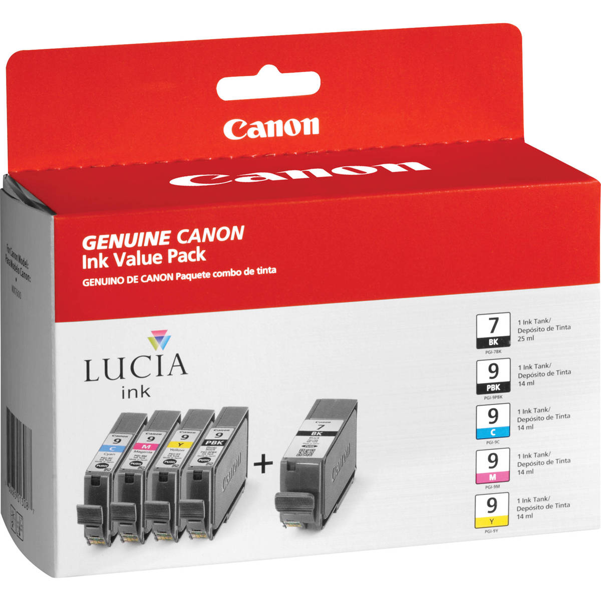 

Canon PGI-9/PGI-7 5-Color Multi Pack Inkjet Inks for Select PIXMA Printers
