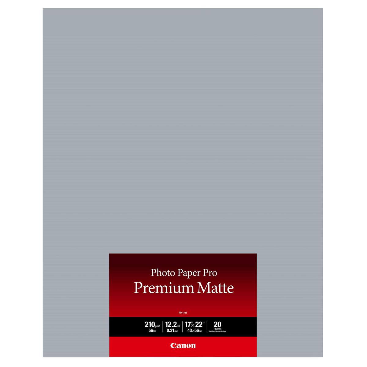 

Canon PM-101 Matte Premium Photo Paper (17x22"), 20 Sheets