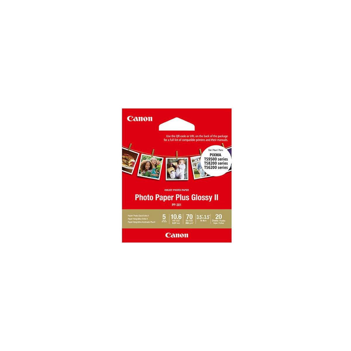 Image of Canon PP-301 Glossy Photo Paper (3.5 x 3.5&quot;)