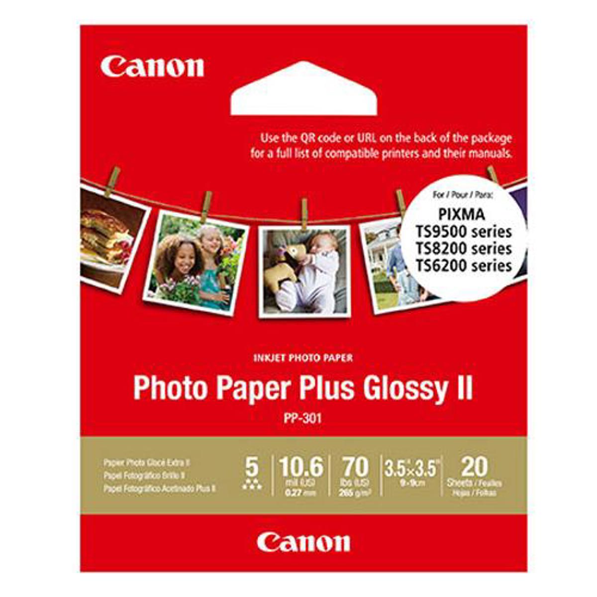 Image of Canon PP-301 Glossy Photo Paper (3.5 x 3.5&quot;)