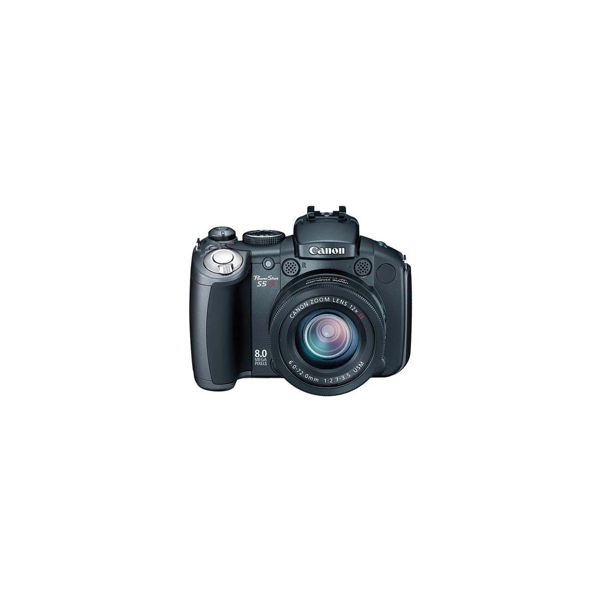 Canon PowerShot S5 IS Digital Camera, 8.0 Megapixel, 12x Optical Zoom, 4x Digital Zoom, 2.5" LCD Screen -  2077B001