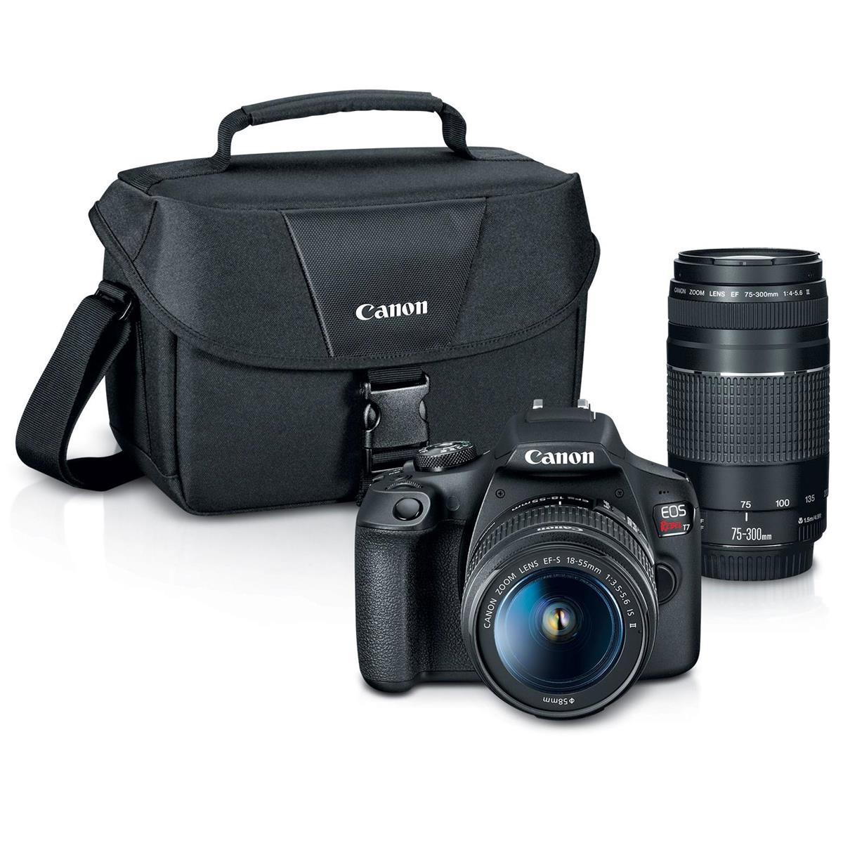 Цифровая зеркальная фотокамера Canon EOS Rebel T7 с объективами EF-S 18-55 мм и EF 75-300 мм #2727C021