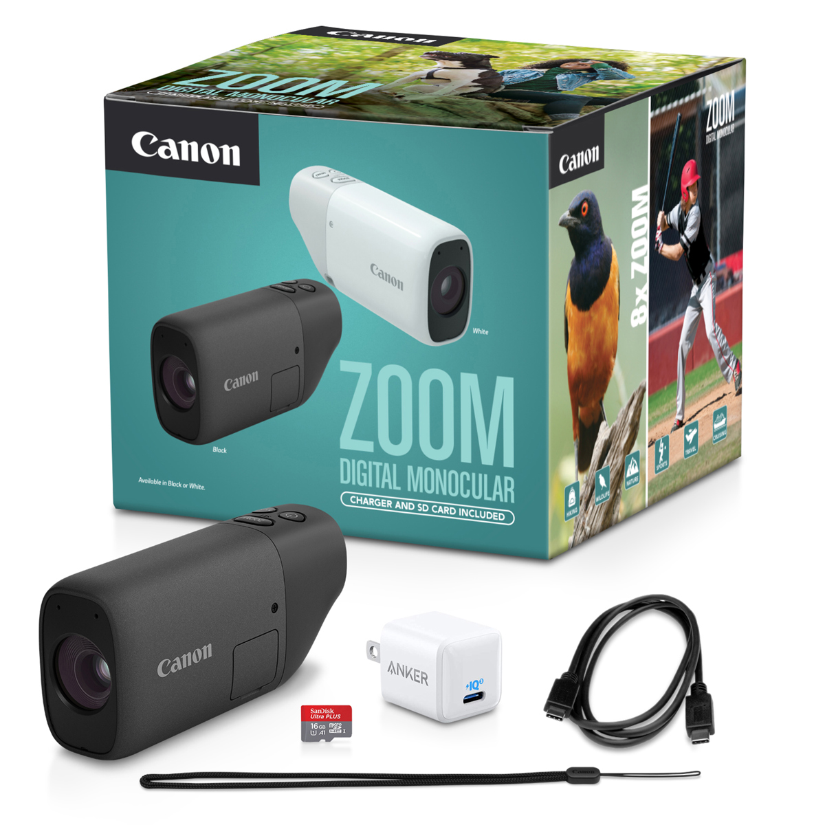 

Canon ZOOM Compact Telephoto Digital Monocular, Black