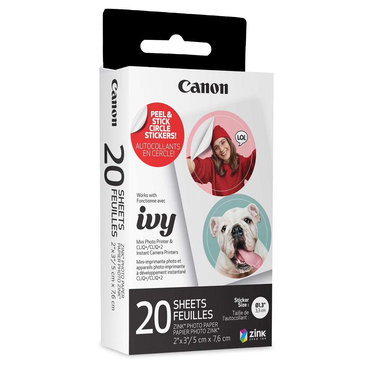 

Canon ZINK Pre-Cut Circle Sticker Paper,2 Pack-10x Sheet,1x Smart Sheet per Pack