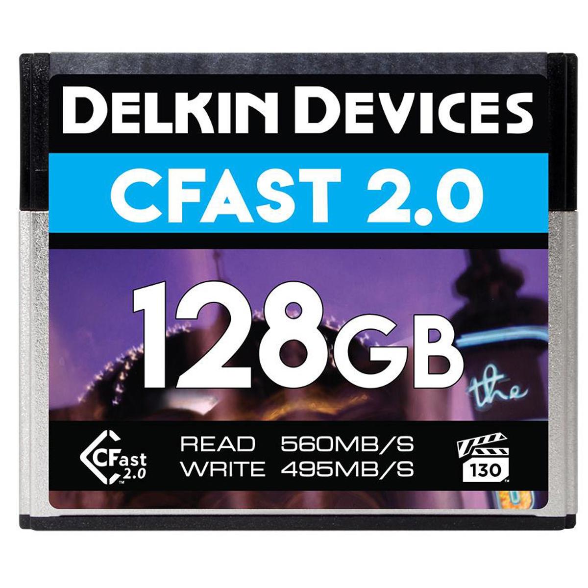 

Delkin Devices 128GB CFast 2.0 VPG-130 Memory Card, 560MB/s Read & 495MB/s Write