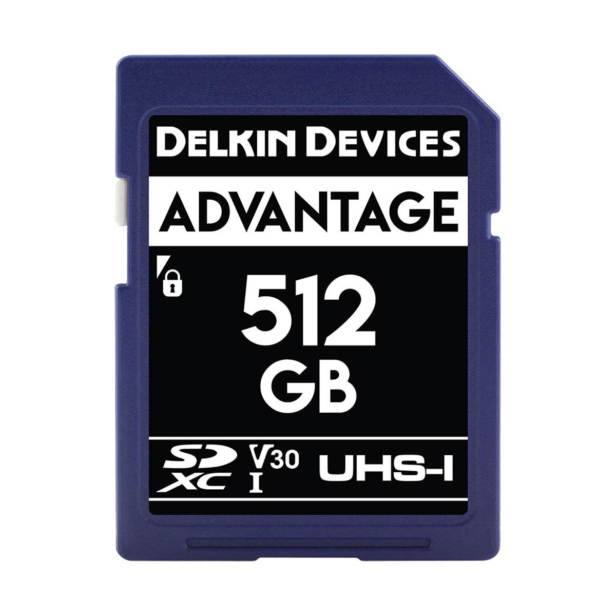 

Delkin Devices Advantage 512GB UHS-I Class 10 U3 V30 SDXC 633x Memory Card