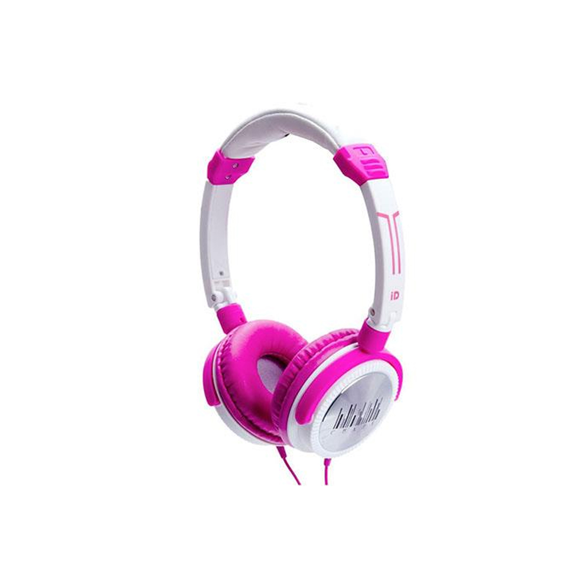 

IDANCE Crazy Portable Articulated On-Ear Headphones with Inline Mic Pink/White