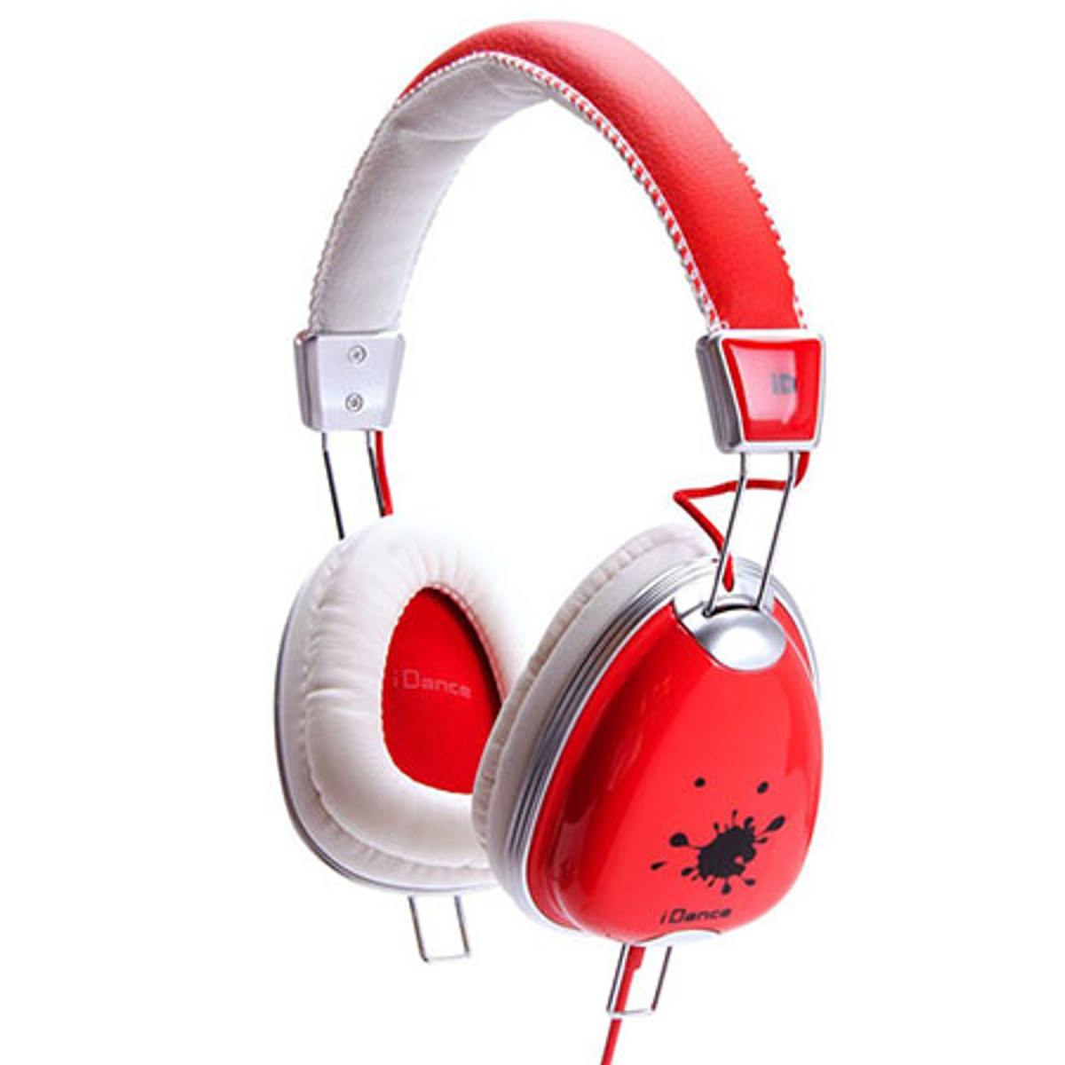 

IDANCE iDance Funky Lightweight Headphones with Inline Mic, Red/White
