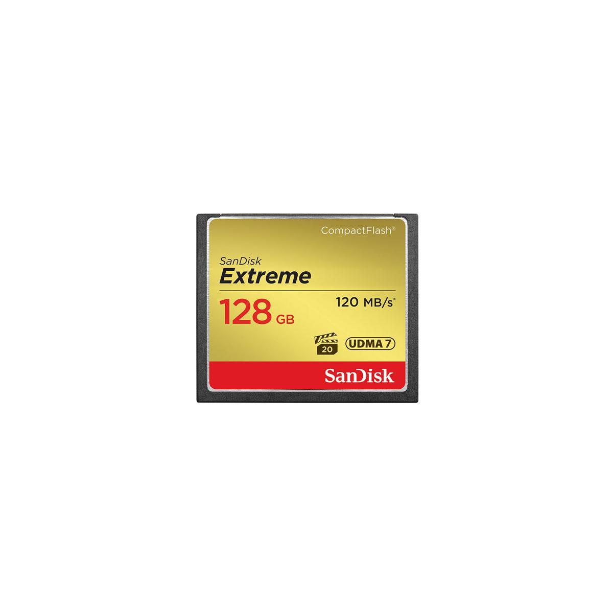 Image of SanDisk 128GB Extreme Compact Flash Memory Card